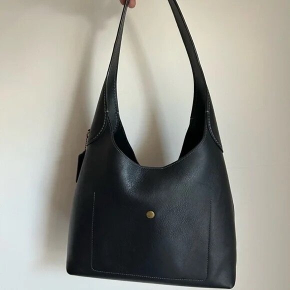 Coach Black Leather Shoulder Bag - Picture 3 of 6